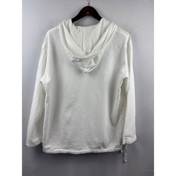 Women’s Sea Breeze XL Cotton Long Sleeve Hoodie with Front Pocket & Adjustable W - Picture 3 of 4